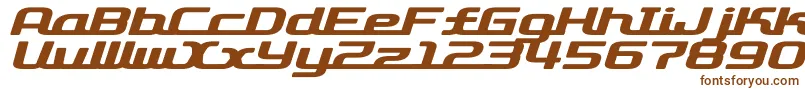 D3roadsterismwi Font – Brown Fonts on White Background