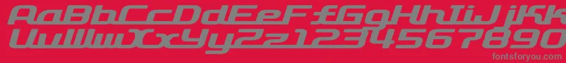 D3roadsterismwi Font – Gray Fonts on Red Background