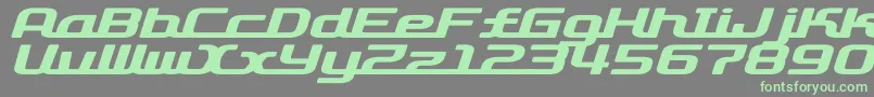D3roadsterismwi Font – Green Fonts on Gray Background