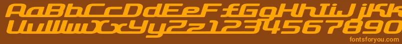 D3roadsterismwi Font – Orange Fonts on Brown Background