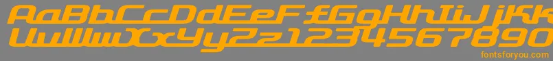 D3roadsterismwi Font – Orange Fonts on Gray Background