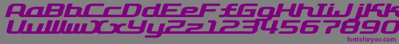 D3roadsterismwi Font – Purple Fonts on Gray Background