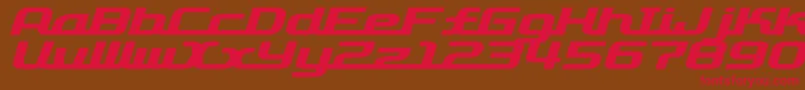 D3roadsterismwi Font – Red Fonts on Brown Background