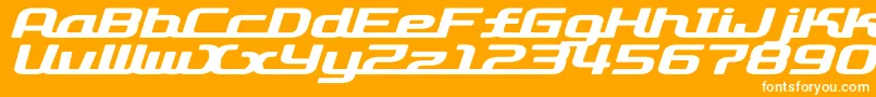D3roadsterismwi Font – White Fonts on Orange Background