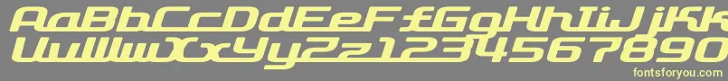 D3roadsterismwi Font – Yellow Fonts on Gray Background