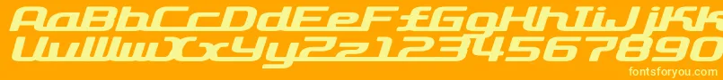 More about D3roadsterismwi Font D3roadsterismwi Font – Yellow Fonts on Orange Background