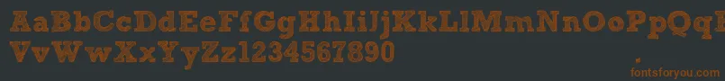 SketchBlock Font – Brown Fonts on Black Background