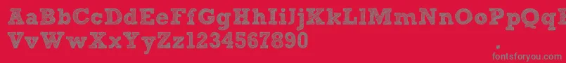 フォントSketchBlock – 赤い背景に灰色の文字