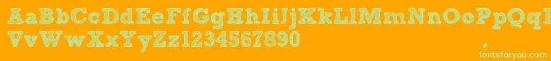 SketchBlock Font – Green Fonts on Orange Background