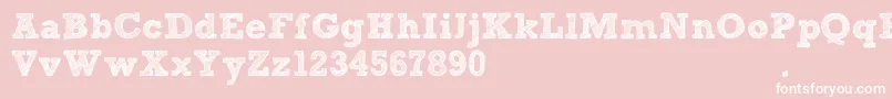 フォントSketchBlock – ピンクの背景に白い文字