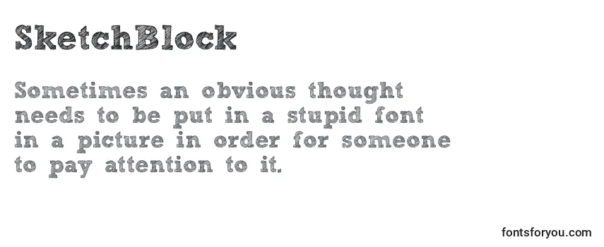 Шрифт SketchBlock