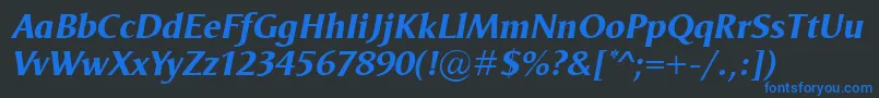 OdenseXboldItalic Font – Blue Fonts on Black Background