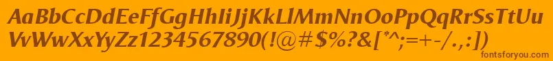 OdenseXboldItalic Font – Brown Fonts on Orange Background