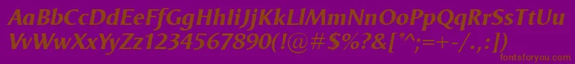 OdenseXboldItalic Font – Brown Fonts on Purple Background