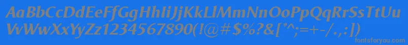 OdenseXboldItalic Font – Gray Fonts on Blue Background
