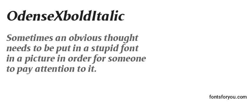 Review of the OdenseXboldItalic Font