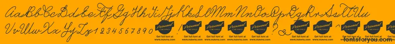 CastroscriptPersonalUseOnly Font – Black Fonts on Orange Background