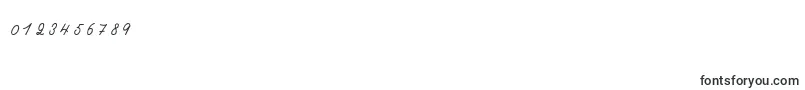 フォントCastroscriptPersonalUseOnly – 数字と数値のためのフォント