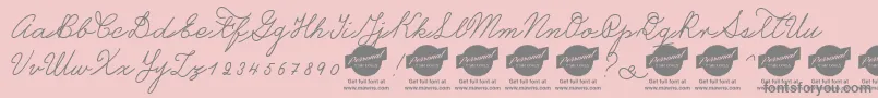 CastroscriptPersonalUseOnly Font – Gray Fonts on Pink Background