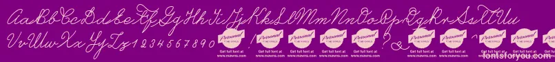 CastroscriptPersonalUseOnly Font – Pink Fonts on Purple Background