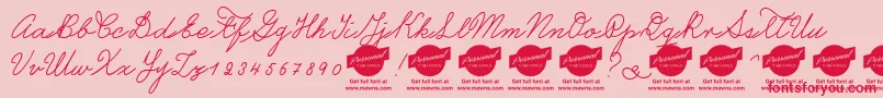Police CastroscriptPersonalUseOnly – polices rouges sur fond rose