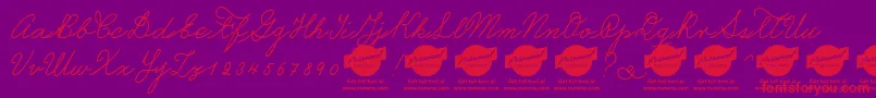 CastroscriptPersonalUseOnly-Schriftart – Rote Schriften auf violettem Hintergrund
