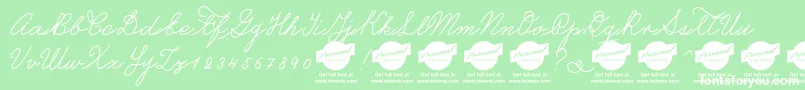 CastroscriptPersonalUseOnly Font – White Fonts on Green Background