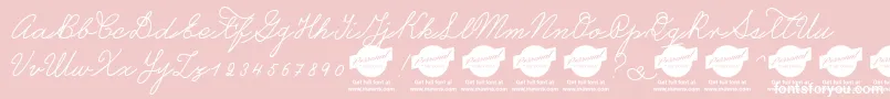 CastroscriptPersonalUseOnly Font – White Fonts on Pink Background