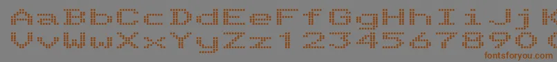 フォントTelidonExBold – 茶色の文字が灰色の背景にあります。