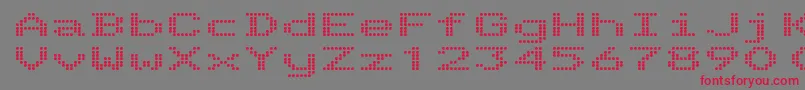 TelidonExBold-Schriftart – Rote Schriften auf grauem Hintergrund