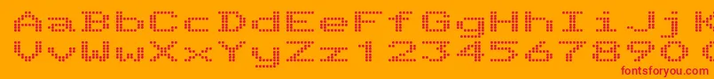 TelidonExBold Font – Red Fonts on Orange Background