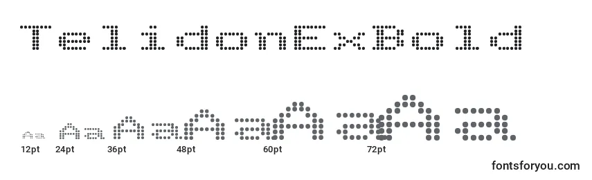 TelidonExBold Font Sizes