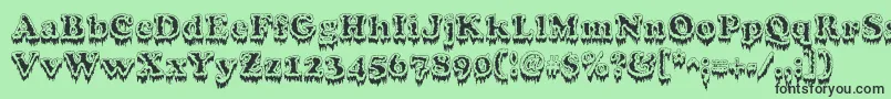 Modiusfrigid Font – Black Fonts on Green Background