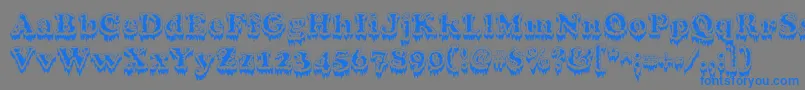 Modiusfrigid Font – Blue Fonts on Gray Background