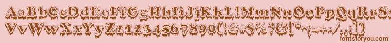 Modiusfrigid Font – Brown Fonts on Pink Background