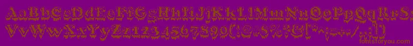 Modiusfrigid Font – Brown Fonts on Purple Background