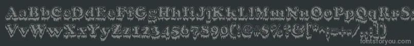 Modiusfrigid Font – Gray Fonts on Black Background