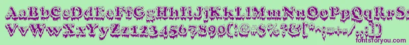 Modiusfrigid Font – Purple Fonts on Green Background