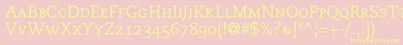 MonologueCapsSsiSmallCaps Font – Yellow Fonts on Pink Background