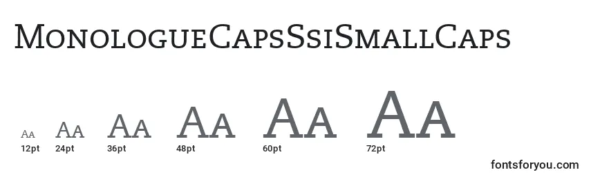 MonologueCapsSsiSmallCaps Font Sizes