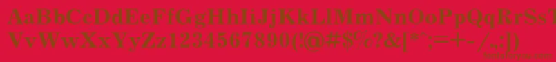 Journalb Font – Brown Fonts on Red Background