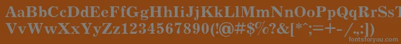 フォントJournalb – 茶色の背景に灰色の文字