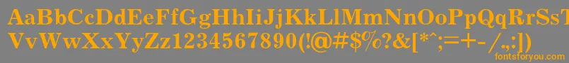 Journalb Font – Orange Fonts on Gray Background