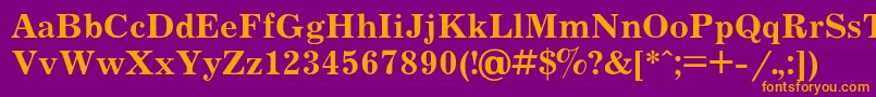 Journalb Font – Orange Fonts on Purple Background