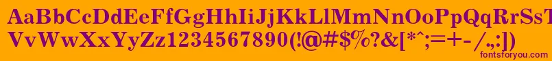 Journalb Font – Purple Fonts on Orange Background