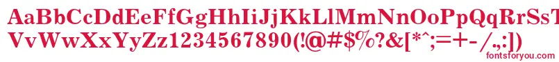 Journalb Font – Red Fonts on White Background