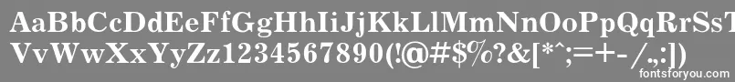 フォントJournalb – 灰色の背景に白い文字