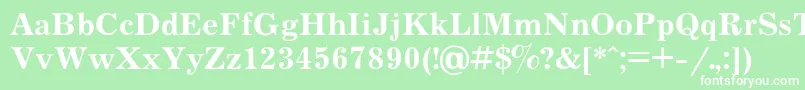 Journalb Font – White Fonts on Green Background