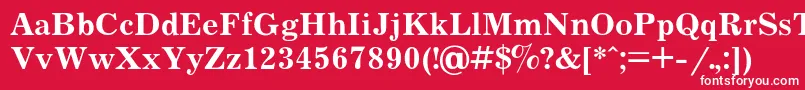 Journalb Font – White Fonts on Red Background