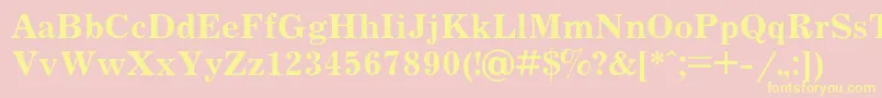 Journalb Font – Yellow Fonts on Pink Background